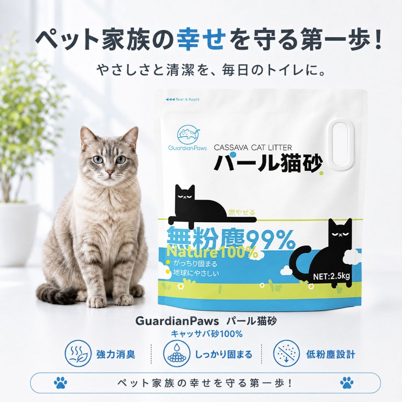 GuardianPawsパール猫砂2.5KG 