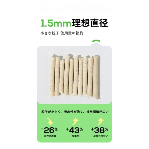 GuardianPaws 100％天然素材エンドウ豆おから猫砂15L